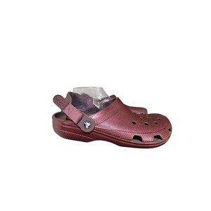 Crocs Classic Clog Burgundy Maroon Mens 10 Womens 12 Uni Sex Slip On Shoes Comfy